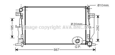 AVA QUALITY COOLING Jäähdytin,moottorin jäähdytys MSA2444